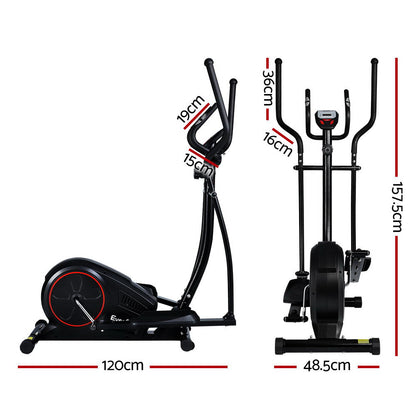 Bicicleta elíptica de ejercicio Everfit, máquina de fitness para gimnasio en casa con pantalla LCD