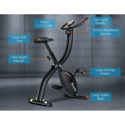 Bicicleta estática plegable Everfit Bicicleta magnética X-Bike Ciclismo de interior Cardio