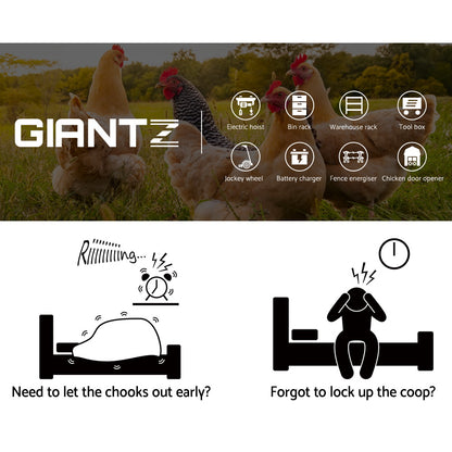 Giantz 自动鸡舍门开启器