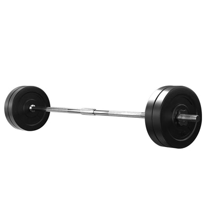 Juego de pesas Everfit de 28 kg, con discos y banco de levantamiento de pesas, 168 cm