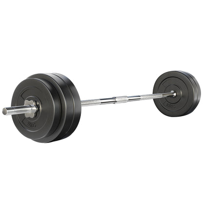 Juego de pesas Everfit de 58 kg, con discos y banco de levantamiento de pesas, 168 cm