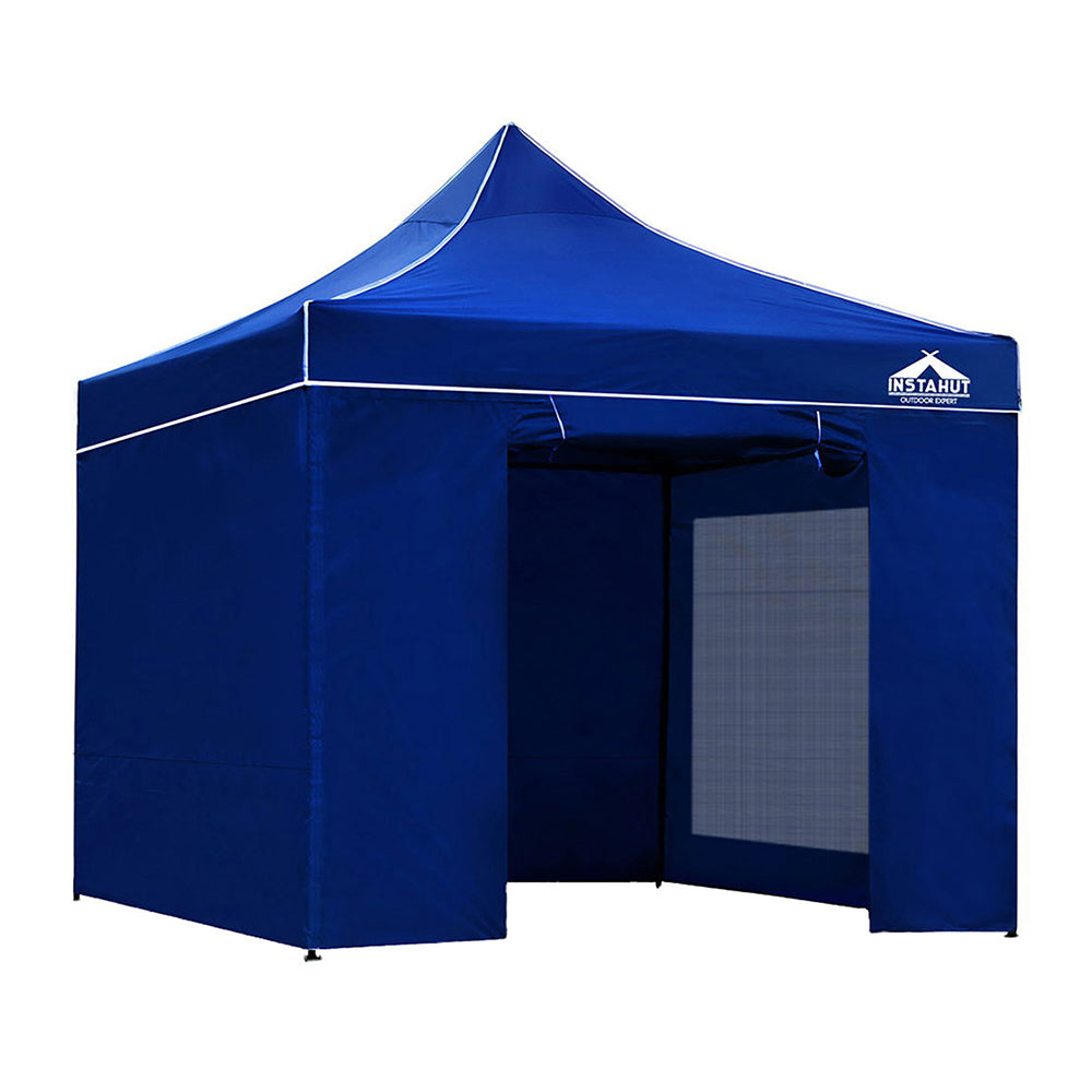 Instahut Gazebo Pop Up Marquee 3x3 Folding Tent Wedding Gazebos 500D Oxford Blue
