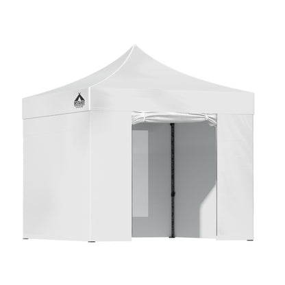 Instahut Gazebo Pop Up Marquee 3x3 Folding Tent Wedding Gazebos 500D White