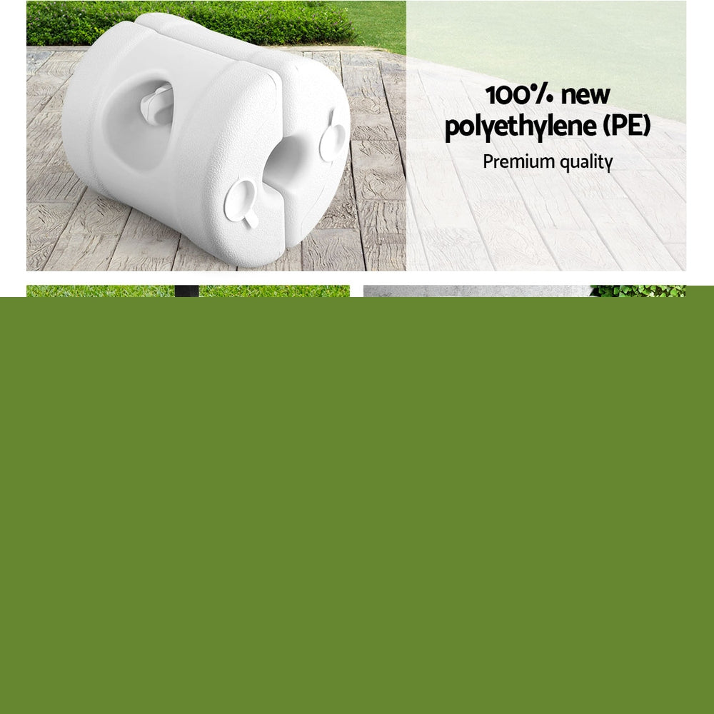 Instahut Gazebo Pop Up 3x4.5m w/Base Podx4 Marquee Folding Outdoor Wedding Camping Tent Shade Canopy White