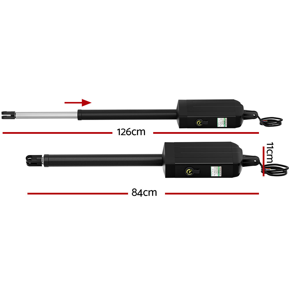 Lockmaster Single Swing Gate Opener 20W Full Solar Power Automatic 300KG 5M