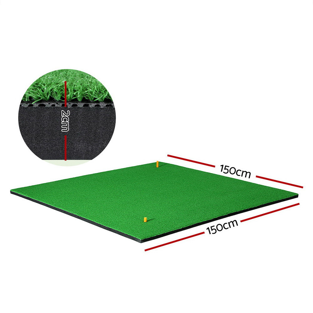 Everfit Golf Hitting Mat Portable DrivingÂ Range PracticeÂ Training Aid 150x150cm