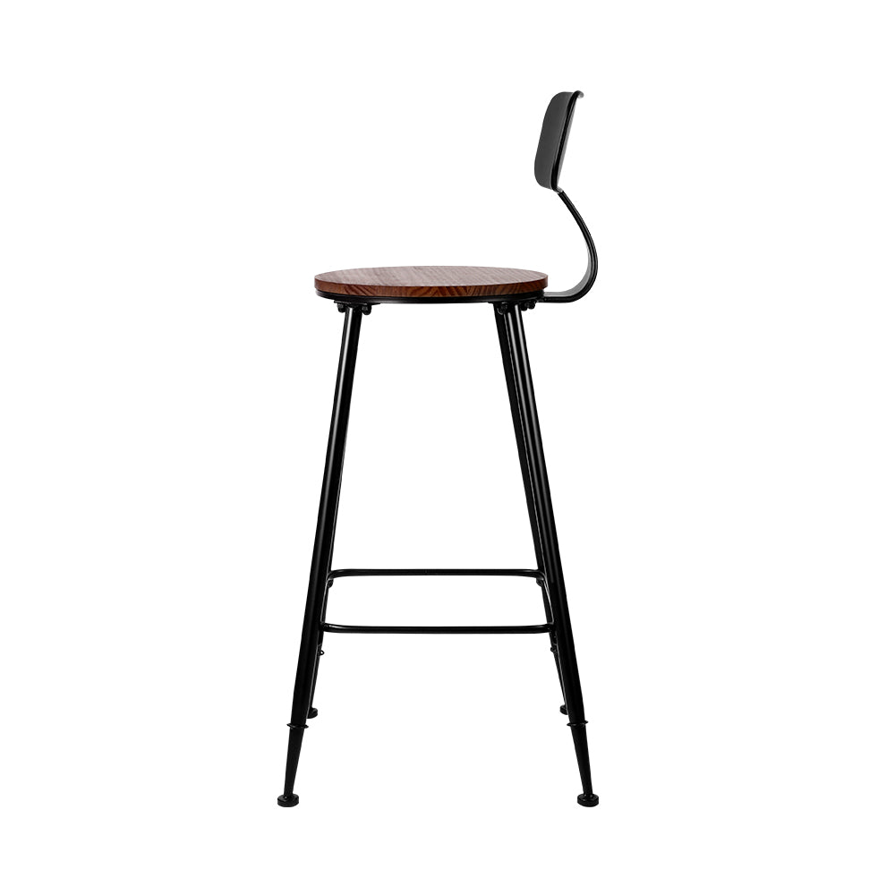 Artiss 2x Bar Stools Vintage Metal Chairs