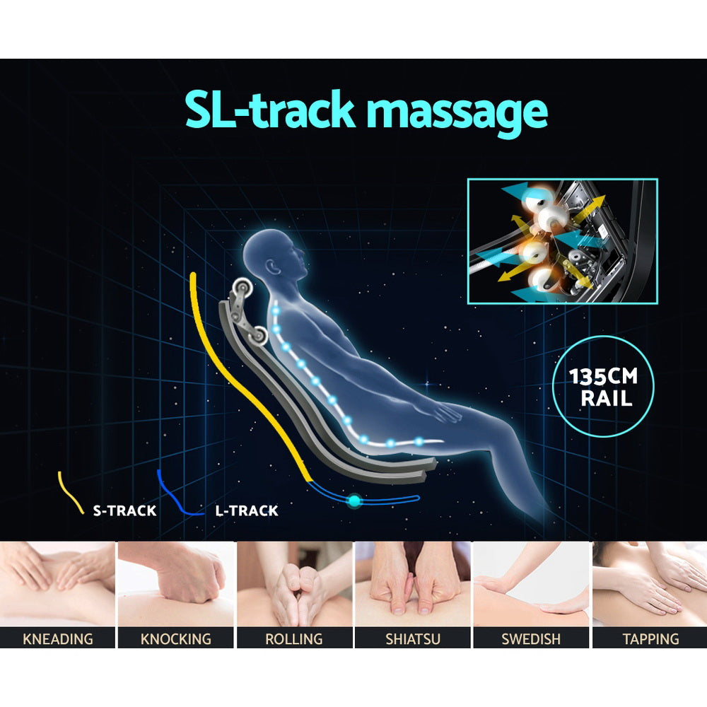 Livemor Electric Massage Chair 4D Shiatsu Zero Gravity Home Massager Recliner