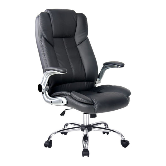 Artiss Executive Office Chair Leather Tilt Black