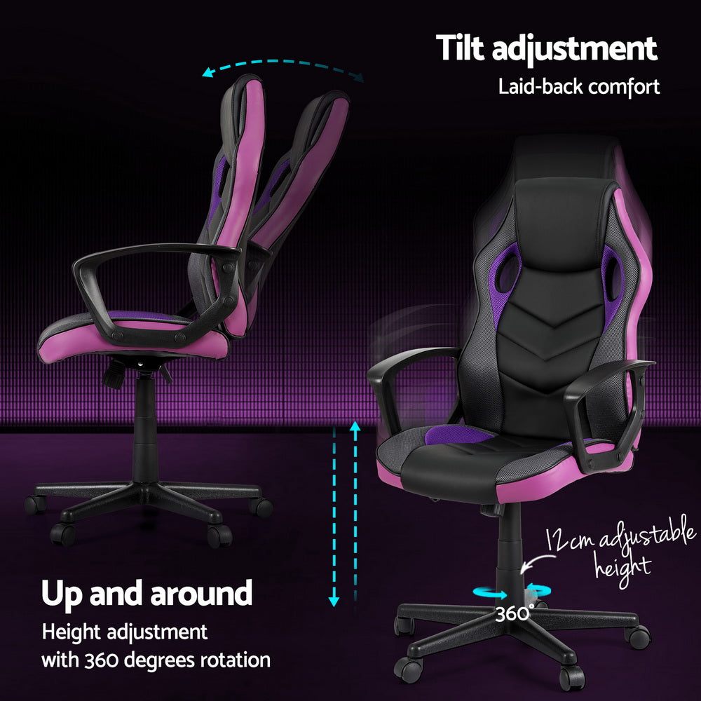 Artiss Gaming Office Chair Computer Chairs Purple