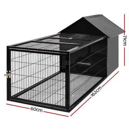 i.Pet Rabbit Cage Hutch 162x60cm Enclosure Metal