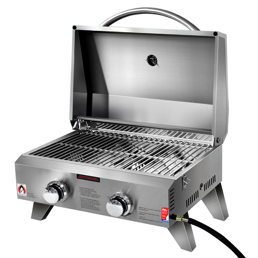 Grillz Portable Gas BBQ Grill 2 Burners