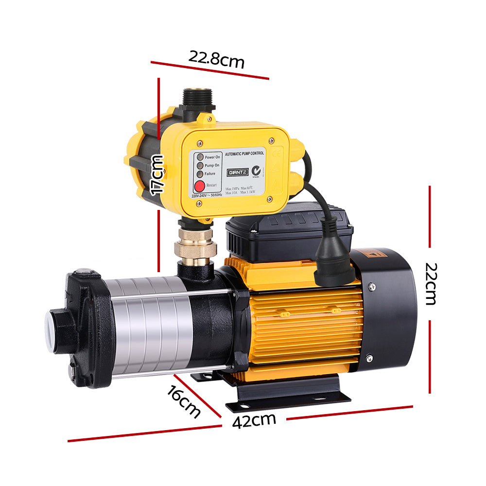 Giantz Garden Water Pump High Pressure 2500W 6-Stage Tank Irrigation Yellow