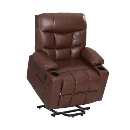 Artiss Recliner Chair Lift Assist Heated Massage Chair Leather Claude