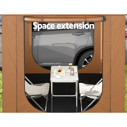 Tienda de campaña Weisshorn para todoterrenos, toldo lateral para coche, 2 x 2 m, para exteriores, portátil, 4 x 4