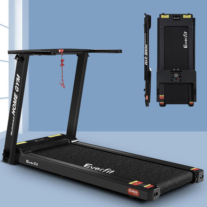 Cinta de correr eléctrica Everfit para gimnasio en casa, ejercicio físico, totalmente plegable, 420 mm, color negro