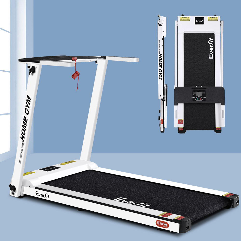 Everfit Treadmill Electric Home Gym Fitness Excercise Fully Foldable 420mm White