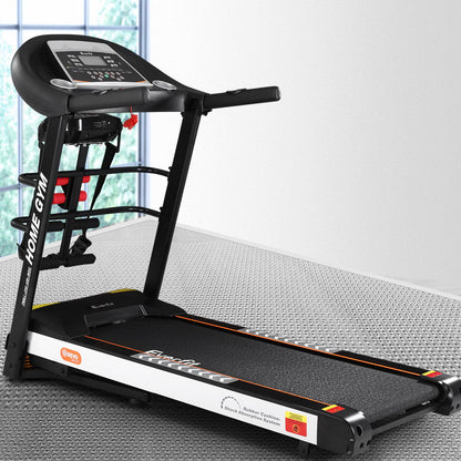 Cinta de correr eléctrica Everfit para gimnasio en casa, máquina de ejercicios de fitness con masajeador de 450 mm