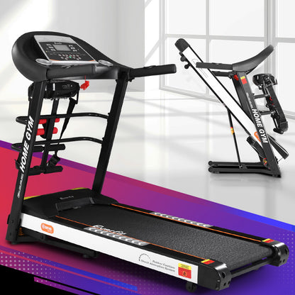 Cinta de correr eléctrica Everfit para gimnasio en casa, máquina de ejercicios de fitness con masajeador de 450 mm