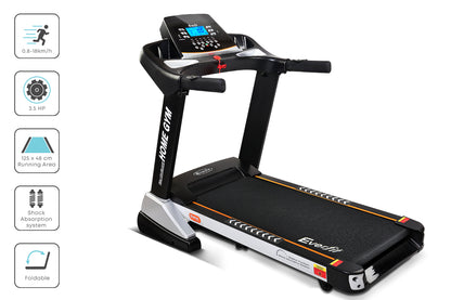 Cinta de correr eléctrica Everfit con resorte de inclinación automática para ejercicios de fitness en el hogar, 480 mm