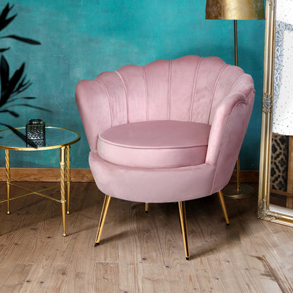 Artiss Armchair Velvet Pink Callista