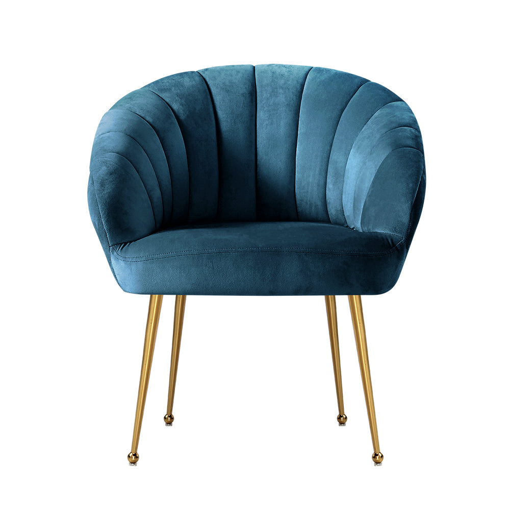 Artiss Armchair Velvet Blue Eloise