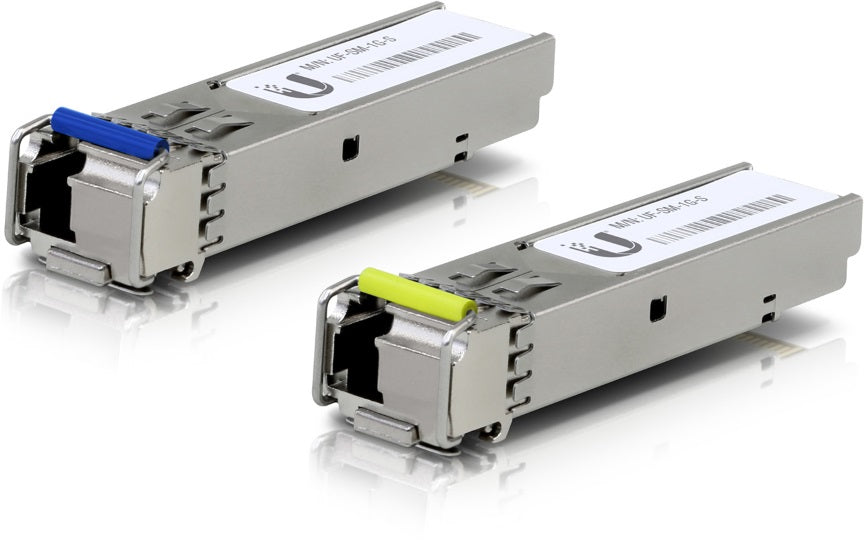 UBIQUITI UFiber SFP Single-Mode BiDi Fiber Module, 1 Gbps, 3km Distance, 2-Pack