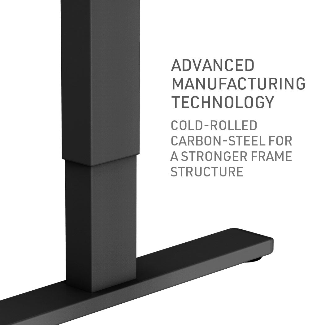 Escritorio de pie Fortia Sit To Stand Up, 120 x 60 cm, altura ajustable eléctricamente de 72 a 118 cm, capacidad nominal de 70 kg, marco de nogal/negro