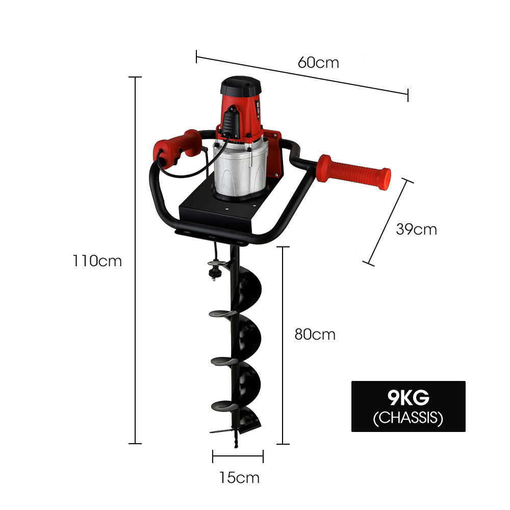 Baumr-AG 1500W Electric Post Hole Auger Digger
