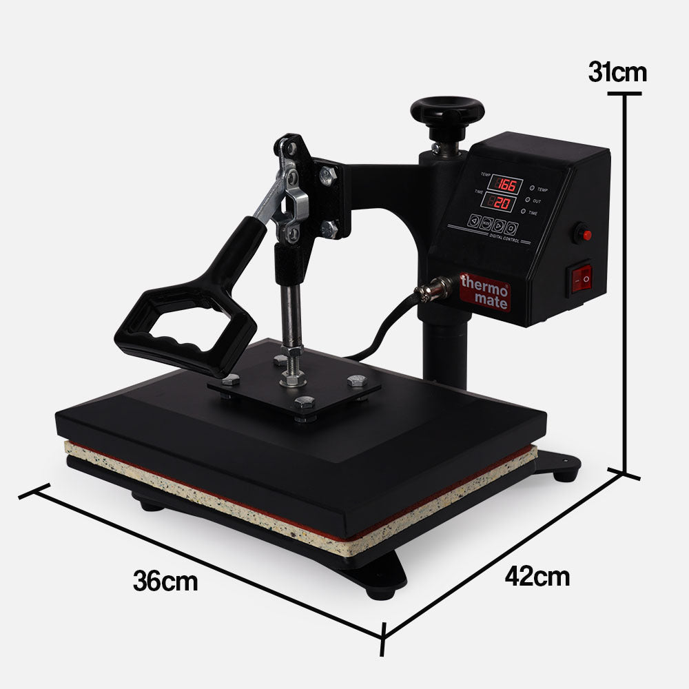 THERMOMATE Heat Press Machine 30x23cm T-Shirt Digital Heat Transfer Swing Away