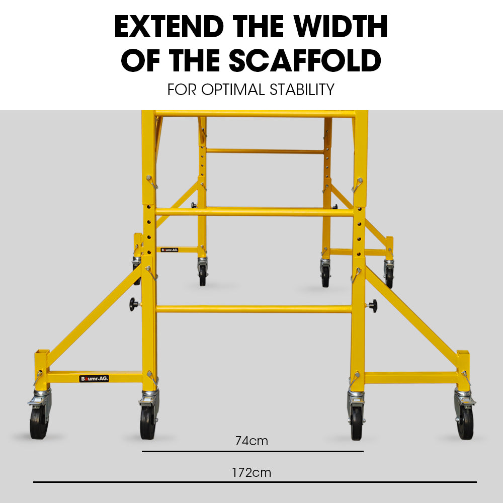 Baumr-AG Outrigger Wheel Set for Adjustable Mobile Scaffolding, 4pc