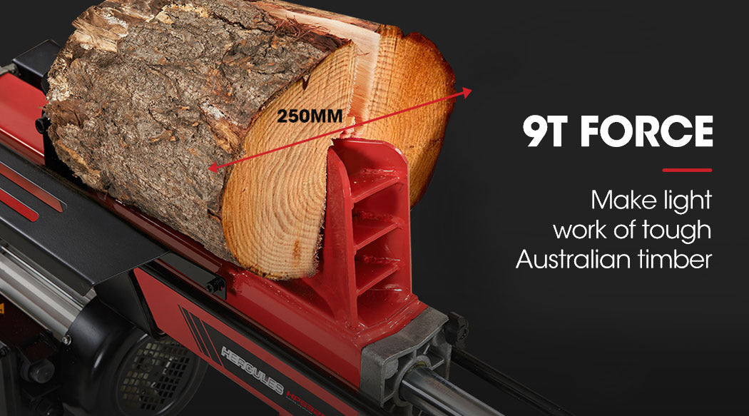 Baumr-AG 9 Ton Electric Log Splitter 9T Wood Cutter Hydraulic Fire Wood Block Axe Small Machine