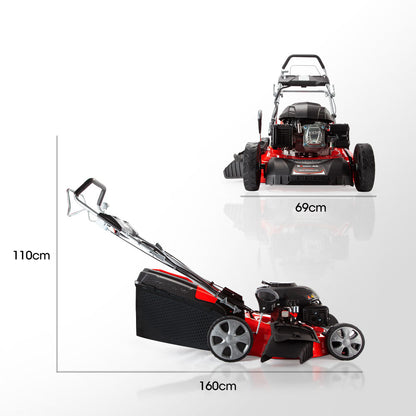 Baumr-AG 248cc Lawn Mower 4-Stroke 21 Inch Petrol Lawnmower 4-in-1 Self-Propelled Electric Start