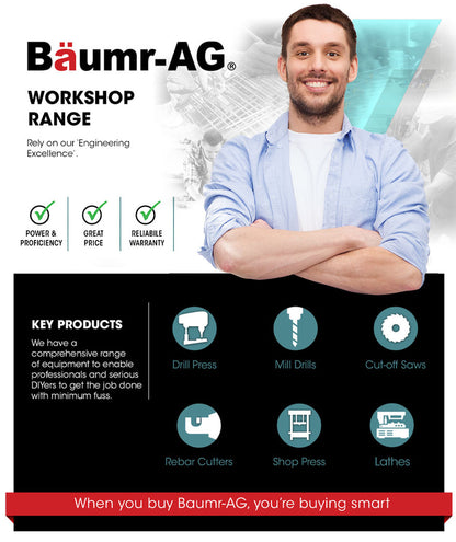 BAUMR-AG 600W 7 英寸 x 14 英寸变速迷你金属车床，带液晶屏