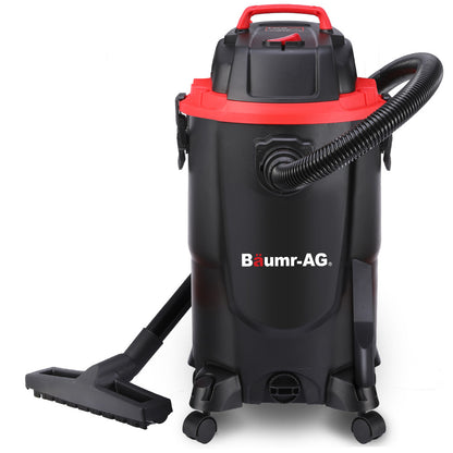 Aspiradora en seco y húmedo Baumr-AG 30L 1200W, con soplador, para coche, taller, alfombras