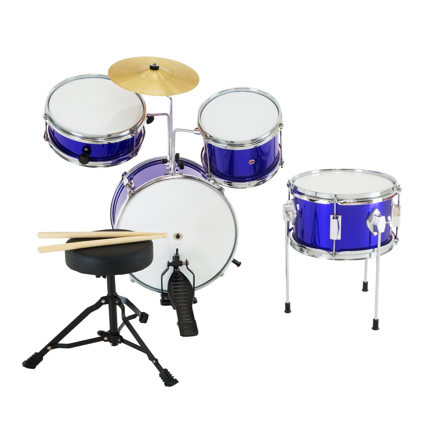 Karrera Children's 4pc Drum Kit - Blue