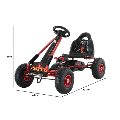 Kahuna G95 Kids Ride On Pedal-Powered Go Kart - Red