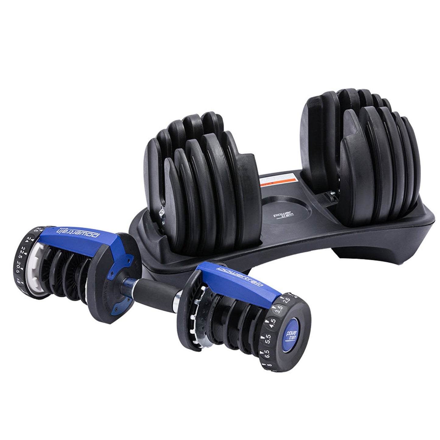Powertrain 2x 24kg Adjustable Dumbbell Home Gym Set