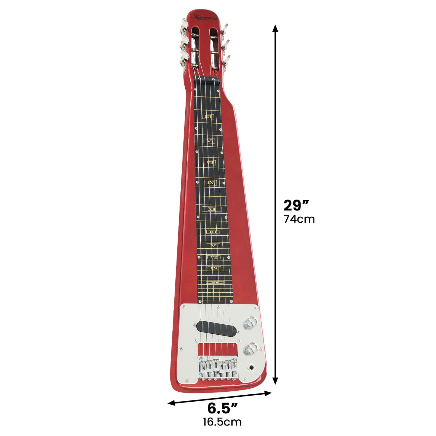 Karrera 6-String Steel Lap Guitar - Metallic Red