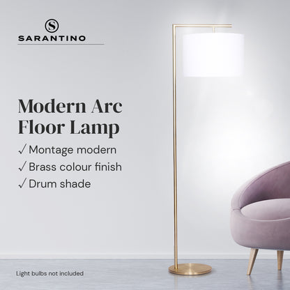 Sarantino 90-Degree Modern Arc Floor Lamp