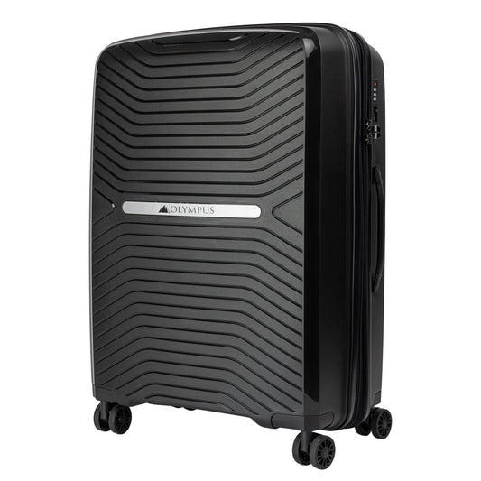 Olympus Astra 24in Lightweight Hard Shell Suitcase - Obsidian Black