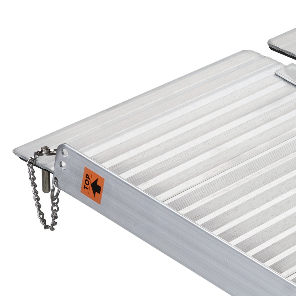 Kartrite 6ft Aluminium Foldable Wheelchair Ramp Non-Slip R02 Silver