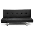 Sarantino Brooklyn Sofa Bed Faux Leather Lounge Couch Futon Furniture Adjustable Suite Bk
