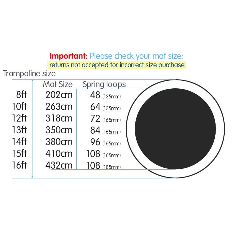 Kahuna 10ft Replacement Trampoline Mat Round