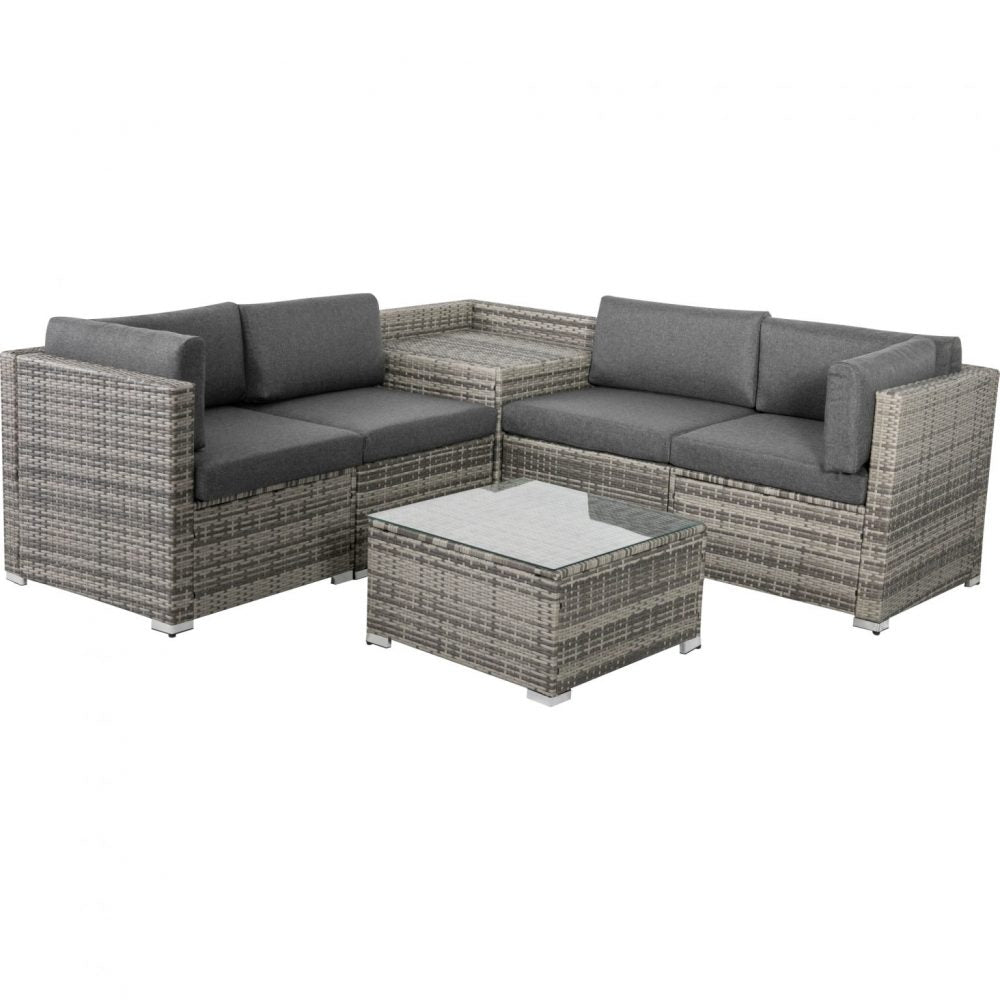 6PCS Outdoor Modular Lounge Sofa Coogee-Grey