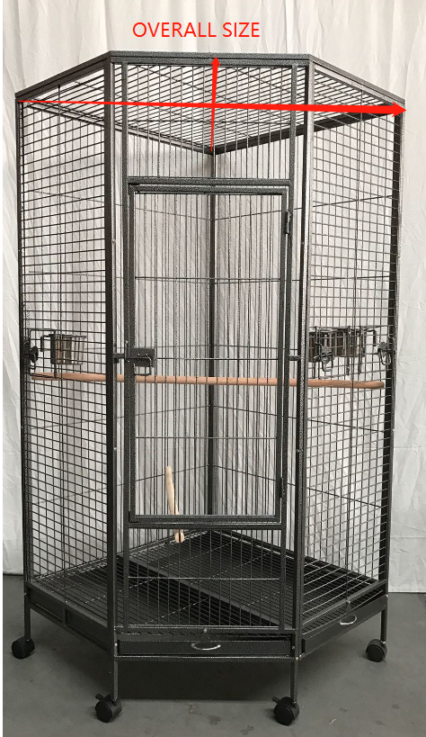 162cm Large Corner Bird Cage Pet Parrot Aviary Perch Castor Wheel
