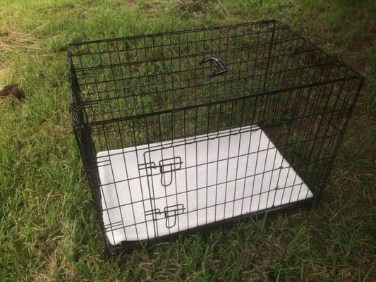42' Collapsible Metal Dog Crate Cat Rabbit Cage With Mat