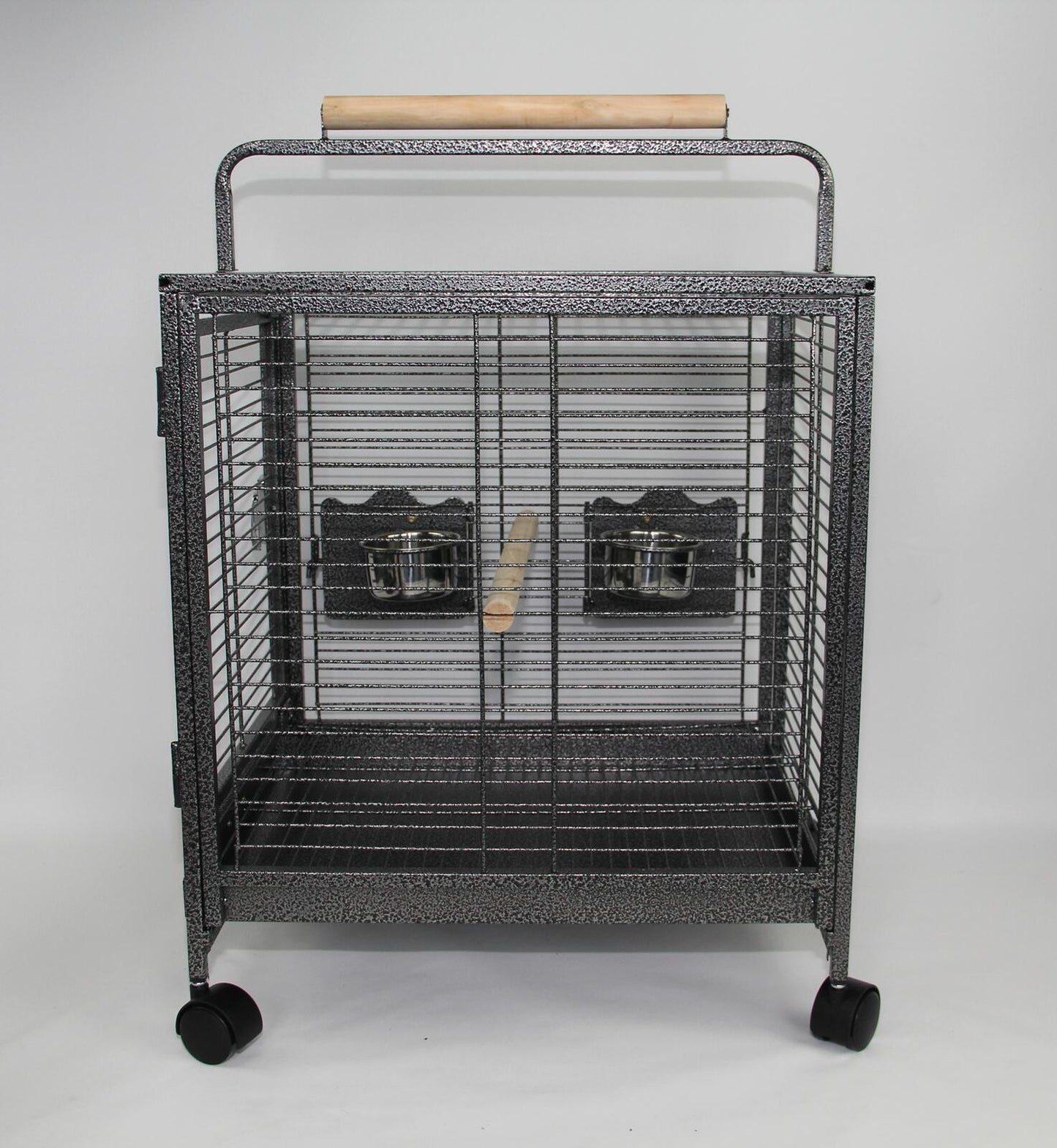 Small Bird Transport Budgie Cage Parrot Aviary Carrier With Wheel