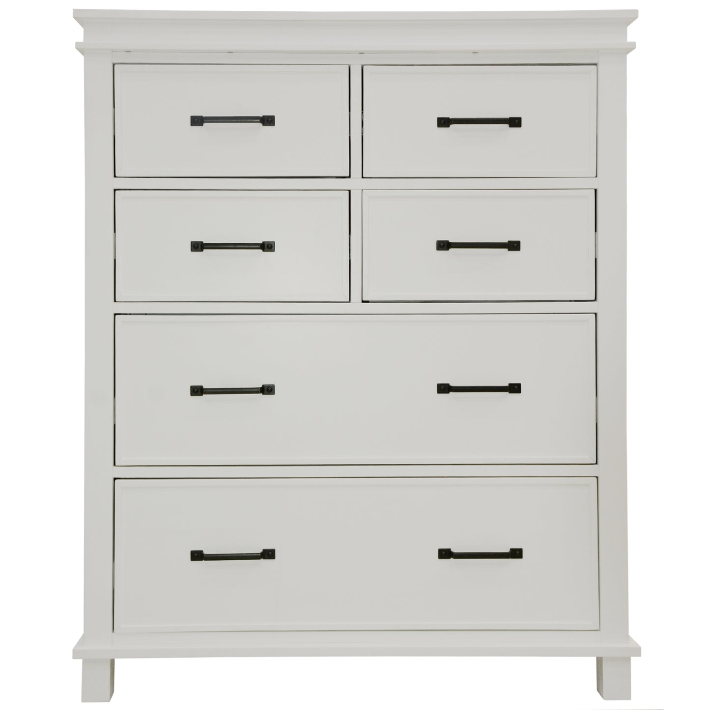 Lily Tallboy 6 Chest of Drawers Solid Pine Wood Bed Storage Cabinet - White