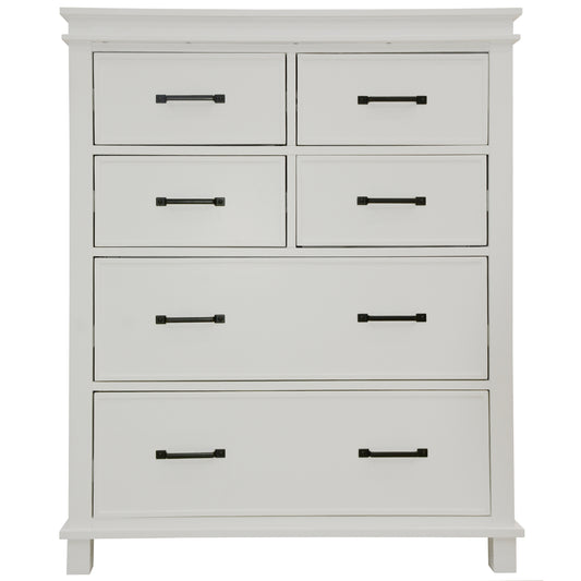 Lily Tallboy 6 Chest of Drawers Solid Pine Wood Bed Storage Cabinet - White